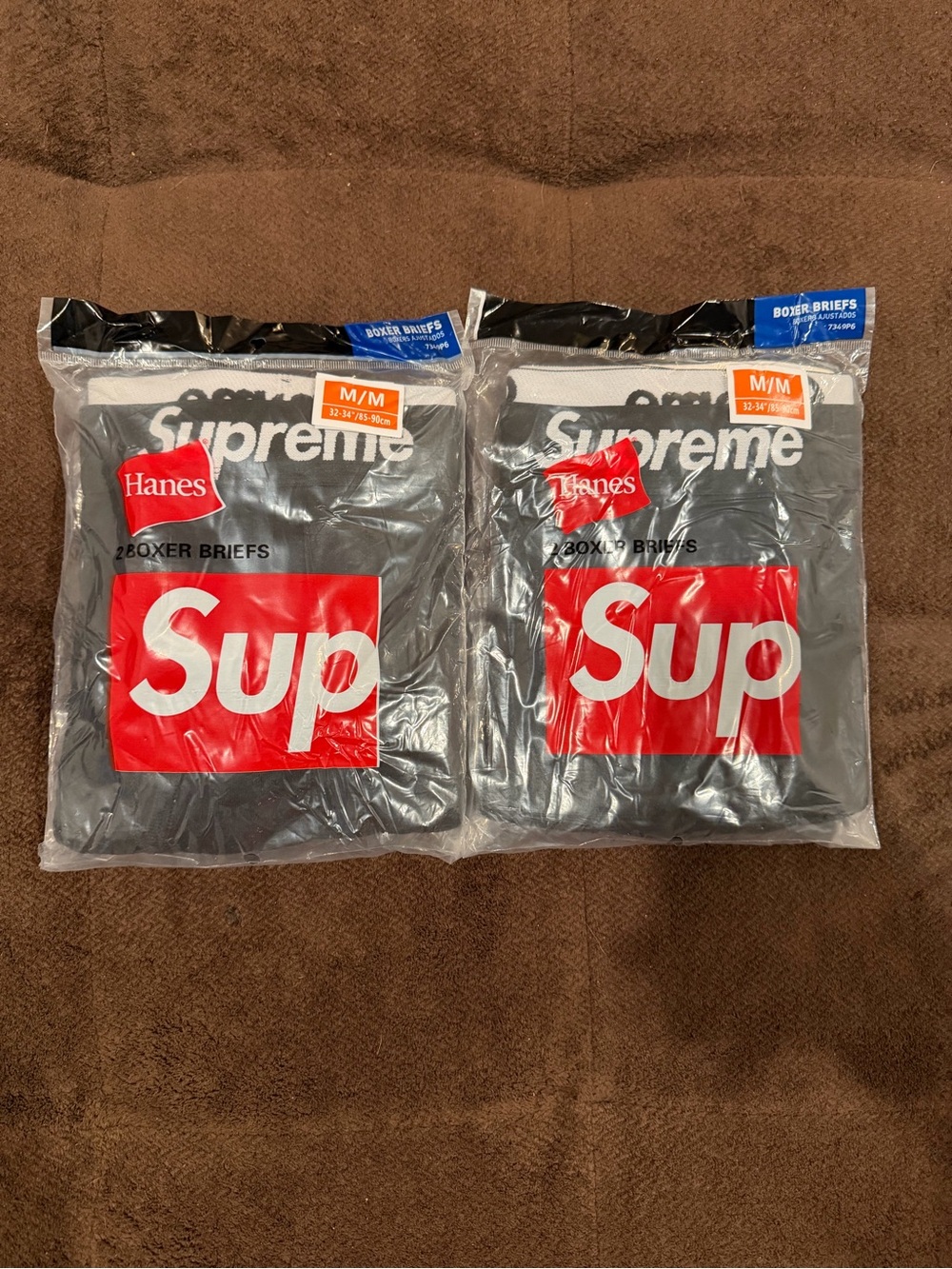 Supreme Black Boxer Briefs with Logo Waistband